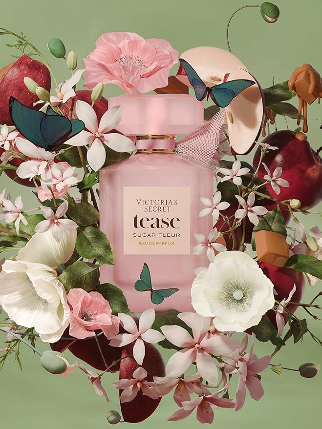 Victoria's Secret Tease Sugar Fleur Fragrance Mist, Notes of Fresh Apple, Floral Bud and Pink Caramel, Body Spray for Women (8.4 oz)-BrightBean Baby
