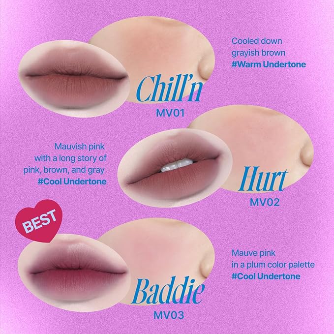 Lip&Cheek Blurry Pudding Pot | Cold-hearted Moment - Chill'n | Makeup Blush, Buildable Lightweight, Multi-Use Soft Matte Finish | 5g-BrightBean Baby