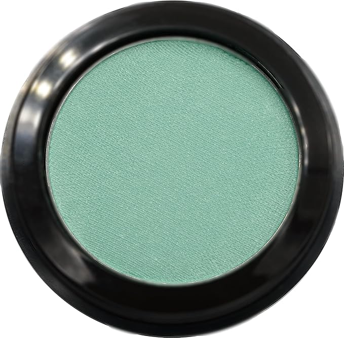 Aloe Matte Turquoise Teal Green Soft Pressed Powder Single Vegan Eyeshadow; Talc, Paraben & Cruelty Free-BrightBean Baby