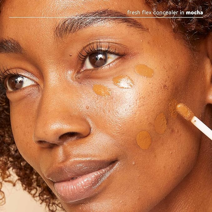 Honest Beauty Fresh Flex Concealer with Niacinamide + Vitamin E + Hyaluronic Acid | Vegan + Cruelty free | Mocha, 0.17 fl oz-BrightBean Baby
