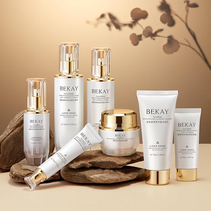 Fullerene Brightening Soothing Anti-Wrinkle Skin Care Set Kit For Women Gift Set 7 Pieces Women Beauty Set-BrightBean Baby