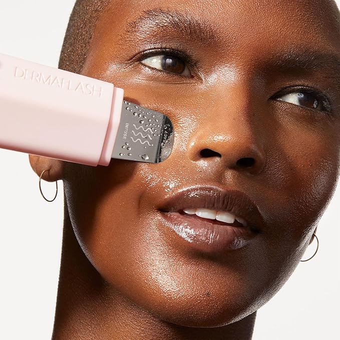 DERMAFLASH DERMAPORE+™ Ultrasonic 2-in-1 Pore Extractor and Serum Infuser, Blush-BrightBean Baby