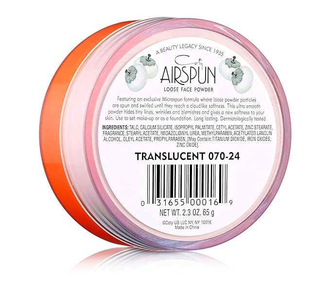 Airspun Coty Loose Face Powder, Translucent, Pack of 1-BrightBean Baby