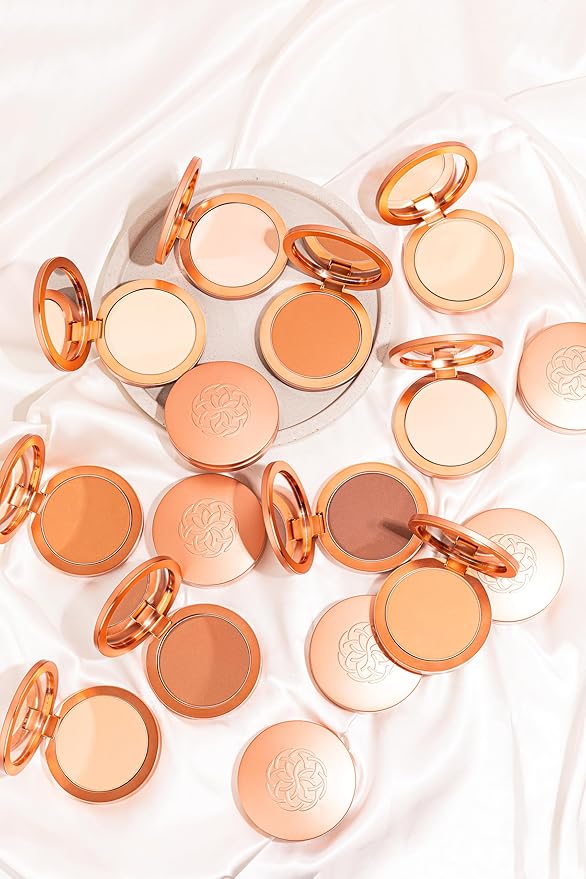 YENSA Super Serum Silk Powder Foundation - Matte Foundation Makeup to Blur and Smooth Pores - Provides a Radiant and More Even Skin Tone for a Natural, Healthy Glow - Light Medium 1 (0.35 oz)-BrightBean Baby