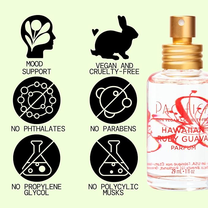 Pacifica Hawaiian Ruby Guava Spray Perfume - Vegan, Cruelty-Free Personal Fragrance with Essential Oils-BrightBean Baby