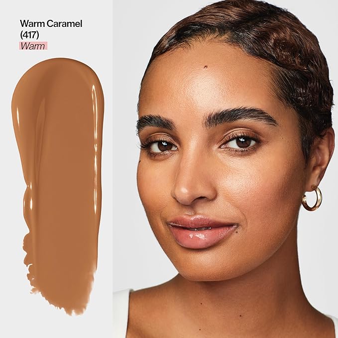 Revlon Illuminance Tinted Serum, Triple Hyaluronic Acid, Evens Out Skin Tone Over Time and Hydrates All Day, SPF 15, 417 Warm Caramel, 0.94 fl oz.-BrightBean Baby