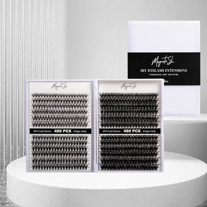 Lash Clusters 480 Clusters 60D 80D Thick Eyelash Extension 30D 40D Individual Eyelashes D Curl 11-20mm False Eyelash Multi-Style DIY Lash Extensions for Beginners(30D-80D-D, 11-20MIX)-BrightBean Baby
