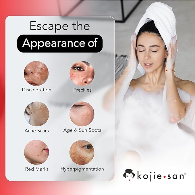 Kojie San Skin and Body Soap 2 Piece Set – Original Kojic Acid, Dark Spot Remover Soap Bar with Coconut & Tea Tree Oil – 65g x 2 Bars & 30g Face Cream-BrightBean Baby