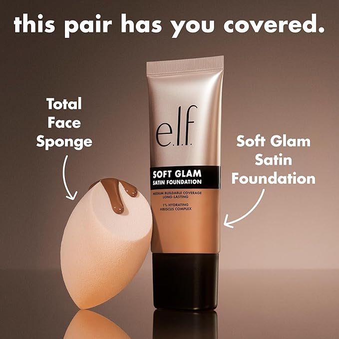 e.l.f. Soft Glam Foundation, Medium Coverage, Long-Lasting & Buildable Foundation For A Smooth, Satin Finish, Vegan & Cruelty-Free, 40 Tan Warm-BrightBean Baby
