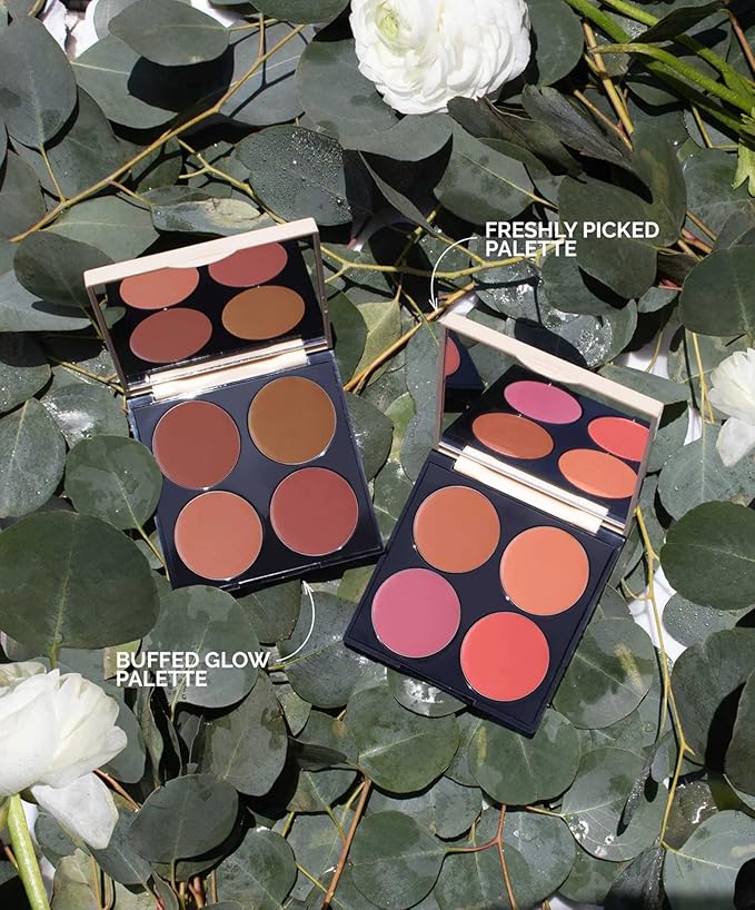 FITGLOW Beauty – Ceramide Cream Lip + Cheek Palette | Vegan, Woman-Owned Clean Beauty (Freshly Picked)