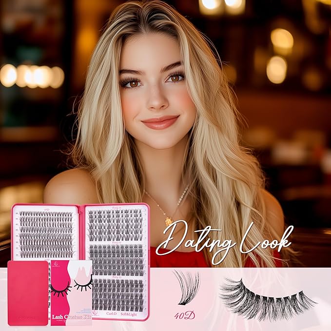 Foxy Beauty Wispy Lash Clusters - 536Pcs Natural 8-16MM EyeLash Clusters 30D 40D & Foxy Lashes For Natural Look D Curl Lash Clusters For DIY Lashes At Home-BrightBean Baby