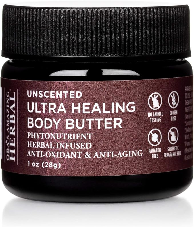 Ora's Amazing Herbal, Eczema Relief, Touchy Skin Salve, Ultra Healing Body Butter, Eczema Cream, Eczema Balm, Herbal Salve, Travel Size, 1oz each-BrightBean Baby