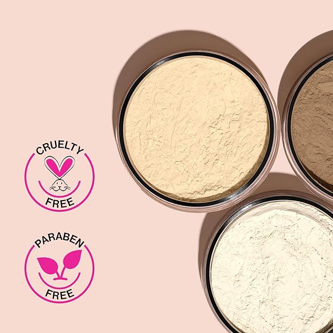 wet n wild Photo Focus Loose Baking Setting Powder, Highlighter Makeup, Medium-Deep to Deep Skin Tones, Deep-BrightBean Baby