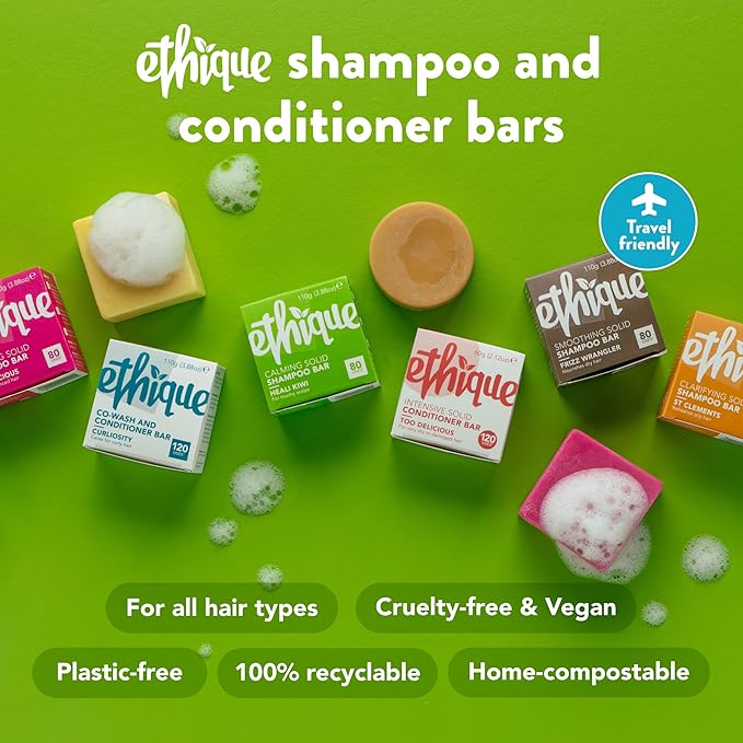 Ethique St Clements -Clarifying Solid Shampoo Bar for Oily Hair - Vegan, Eco-Friendly, Plastic-Free, Cruelty-Free, 3.88 oz (Pack of 1)-BrightBean Baby