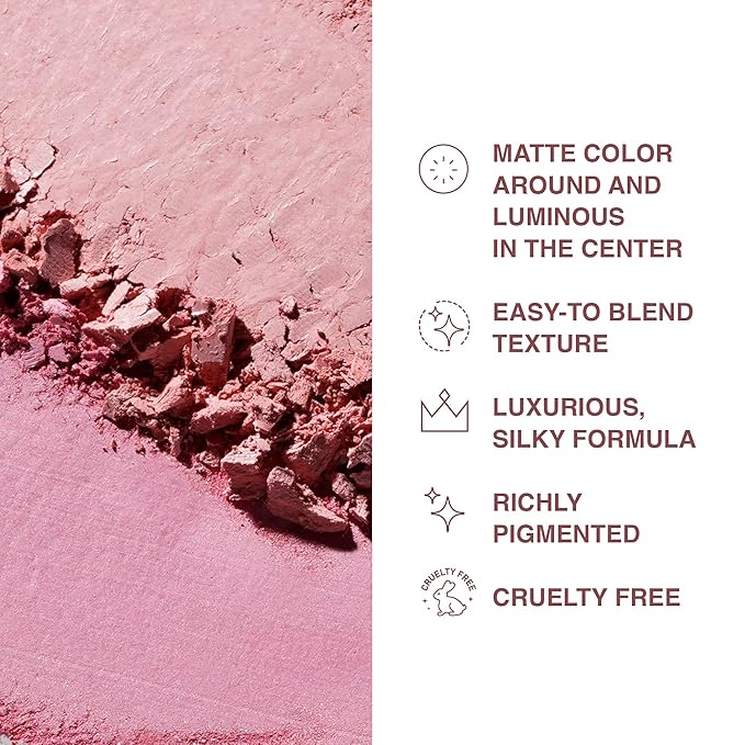 Blush Duo Aureole - High Pigmented Pink Blush for Cheeks - Blush Powder with Matte Finish - Easy-to-Blend Texture - Mix or Use Separately, 0.53 Oz-BrightBean Baby