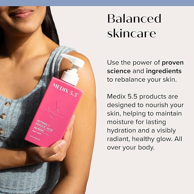 Medix 5.5 Retinol Body Lotion Firming Moisturizer | Crepey Skincare Treatment | Retinol Body Cream | Anti Aging Firming Cream For Women Targets Look Of Crepe Skin, Wrinkles, & Sagging Skin, 2-Pack-BrightBean Baby