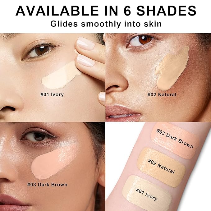 Mushroom Head Air Cushion CC Cream BB Cream Even Skin Tone Liquid Foundation, Concealer Lasting Makeup Base Primer (#06 Brown)-BrightBean Baby