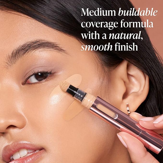 Mally Beauty - The Plush Pen Brightening Concealer Stick - Medium - Hydrating Turmeric, Vitamin E, and Hyaluronic Acid Infused Formula - Medium Buildable Coverage with a Natural, Smooth Finish-BrightBean Baby