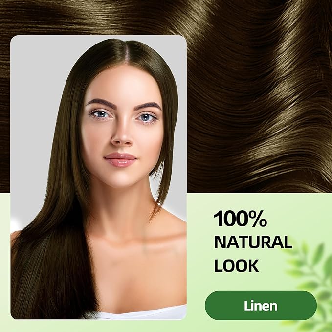 Hair Dye Shampoo 3 in 1 for Gray Hair Coverage,Argan nut Natural Shampoo Hair Dye for Women & Men/Ammonia-Free 500ml(Linen)-BrightBean Baby