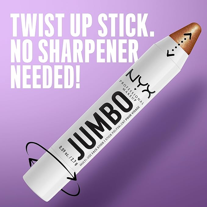 NYX PROFESSIONAL MAKEUP, Jumbo Multi-Use Face Highlighter Stick - Apple Pie-BrightBean Baby