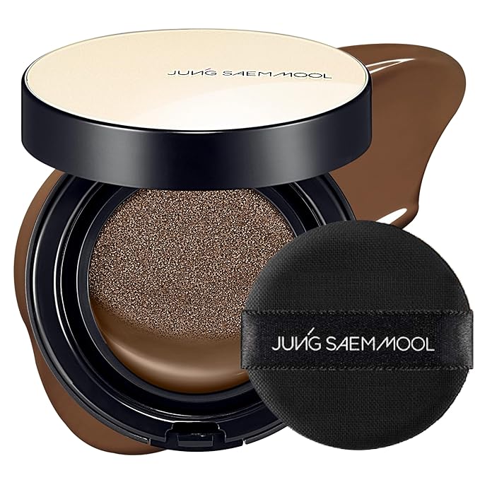 JUNG SAEM MOOL Essential Skin Nuder Cushion 40N Chestnut 0.49 Fl Oz, No Refill, Natural Radiant Finish Cushion Foundation with Buildable Coverage, Lightweight Texture, Korean Foundation Makeup-BrightBean Baby