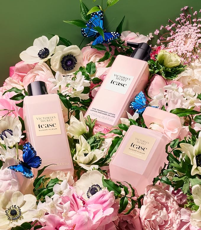 Victoria's Secret Tease Sugar Fleur Fragrance Mist, Notes of Fresh Apple, Floral Bud and Pink Caramel, Body Spray for Women (8.4 oz)-BrightBean Baby