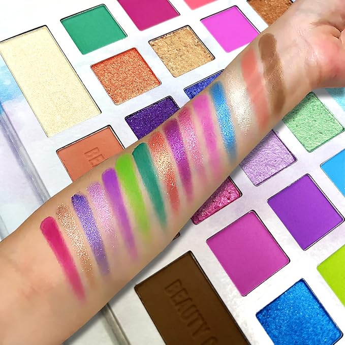 82 Vibrant Shades Makeup Palette - Matte, Shimmers, Glitters, Blush, Highlighter, Contour - Highly Pigmented Beauty Kit for Eye and Face - Perfect for Creating Bold and Unique Looks-BrightBean Baby