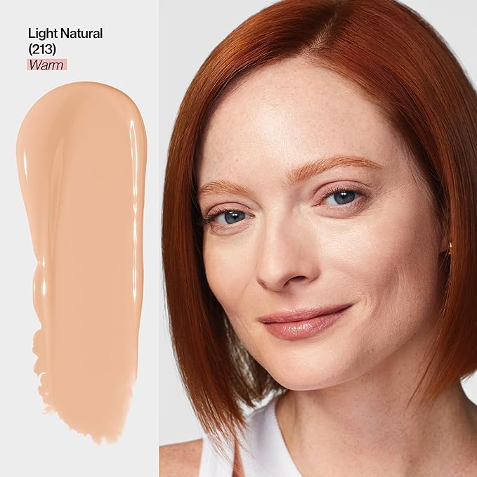 Revlon Illuminance Tinted Serum, Triple Hyaluronic Acid, Evens Out Skin Tone Over Time and Hydrates All Day, SPF 15, 213 Light Natural, 0.94 fl oz.-BrightBean Baby