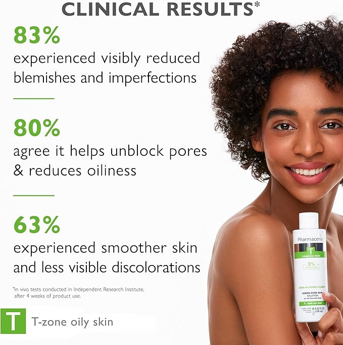 Face & Body Breakout Solution - 3% Mandelic Acid Helps Clarify Blemish & Acne Prone Skin, Face, Back & Chest Pimples Exfoliating & Clearing Treatment, SEBO-ALMOND-CLARIS, 6.42 fl oz-BrightBean Baby