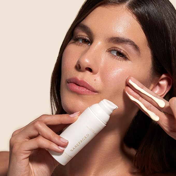 Barefaced Sheer Protection SPF 50+ – Broad-Spectrum Face Sunscreen for women with Zinc Oxide, Niacinamide & Hyaluronic Acid – Oil-Free UV Protection, Hydration & Anti-Aging with Universal Tint (60ml)-BrightBean Baby