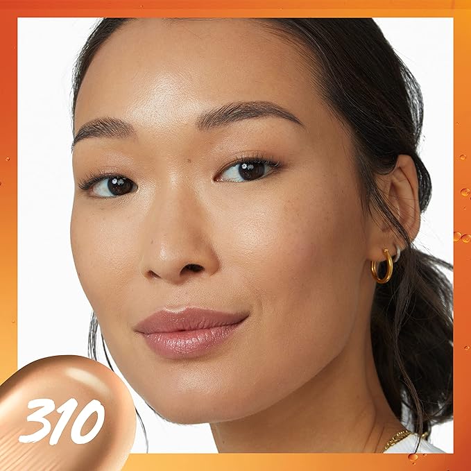 Maybelline Super Stay Up to 24HR Skin Tint, Radiant Light-to-Medium Coverage Foundation, Makeup Infused With Vitamin C, 310, 1 Count-BrightBean Baby