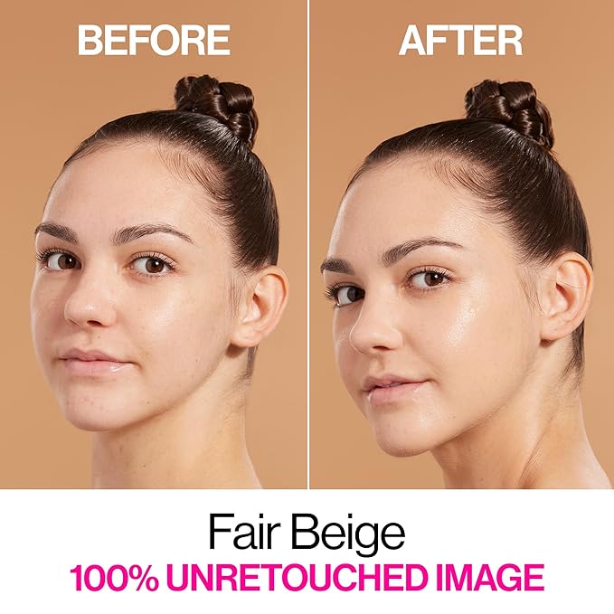 wet n wild Bare Focus Skin Tint, 5% Niacinamide Enriched, Buildable Sheer Lightweight Coverage, Natural Radiant Finish, Hyaluronic & Vitamin Hydration Boost, Cruelty-Free & Vegan - Fair Beige-BrightBean Baby