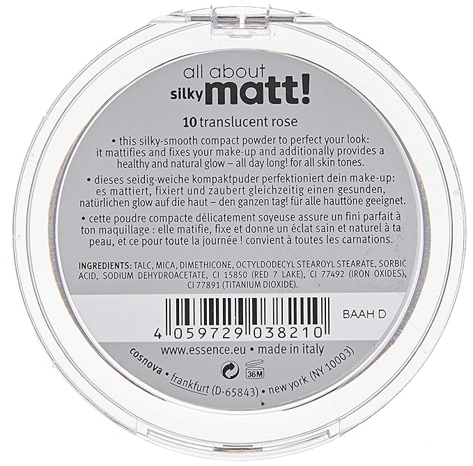 Essence All About Silky Matt! Polvos Compactos Fijadores 10-BrightBean Baby