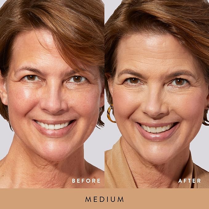 LAURA GELLER NEW YORK Baked Double Take Powder Foundation - Medium - Buildable Medium to Full Coverage - Matte Finish-BrightBean Baby