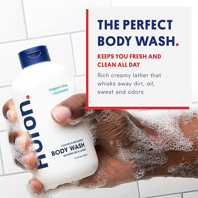 Huron Men's Moisturizing Body Wash - Crisp Citrus, Eucalyptus, Mint & Aromatic Greens Scent, 12.2 fl oz (2 Pack)-BrightBean Baby
