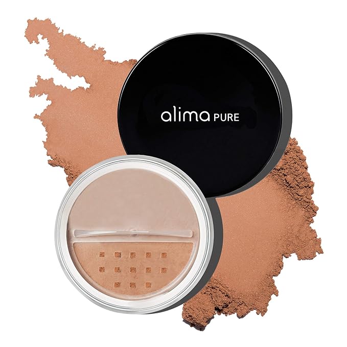 Alima Pure Matte Foundation Loose Mineral Powder Foundation Makeup, Loose Powder Makeup Oil Free Talc Free Powder, Natural Makeup Mineral Foundation Full Coverage Natural Foundation Powder .15 oz/4.5g-BrightBean Baby
