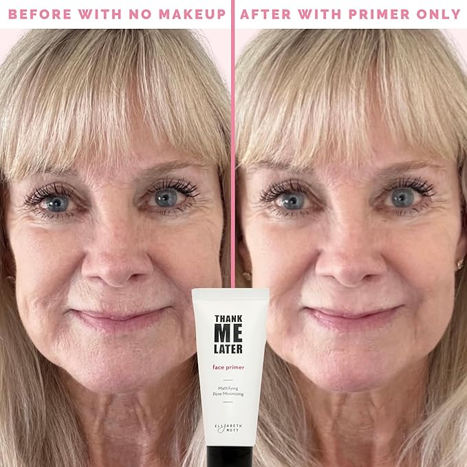 Elizabeth Mott Thank Me Later Face & Eye Primer – Long-Lasting Matte Makeup Base, Pore Minimizer, Oil & Shine Control, Wrinkle Blurring, Crease Prevention, Smooth Finish for All-Day Wear – 10g & 30g-BrightBean Baby