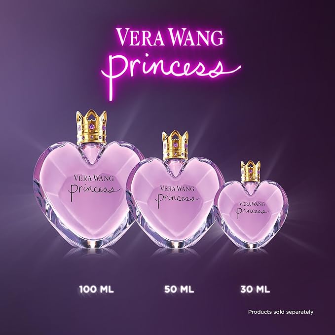 Vera Wang Princess Eau de Toilette 3.4 fl oz (Pack of 1), Notes of Apple, Quava, and Vanilla, Women's Fragrance, Long Lasting, Everyday Fragrance, Travel Size-BrightBean Baby