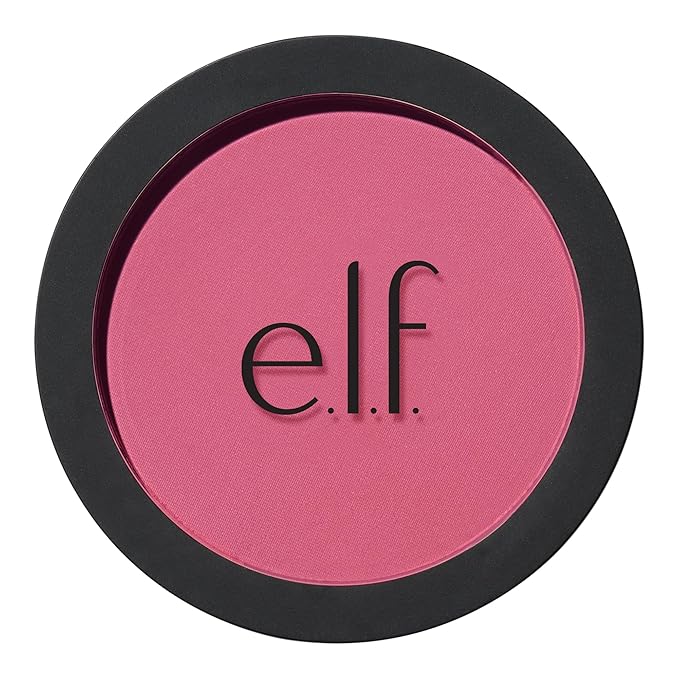 e.l.f. Primer-Infused Matte Blush, Long-Lasting, Lightweight & Buildable Powder Blush, Delivers A Matte Finish, Vegan & Cruelty-Free, Always Vibrant-BrightBean Baby