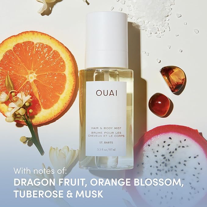 OUAI St. Barts Hair and Body Mist - Tropical-Scented Hair Perfume and Body Spray - Notes of Dragonfruit, Orange Blossom, Tuberose & Musk (3.3 Fl Oz)-BrightBean Baby