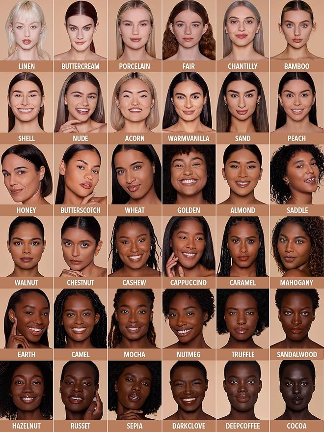 SHEGLAM SKin-Focus Full Coverage Powder Foundation Oil-Control Lightweight Face Pressed Powder Makeup-Cashew-BrightBean Baby