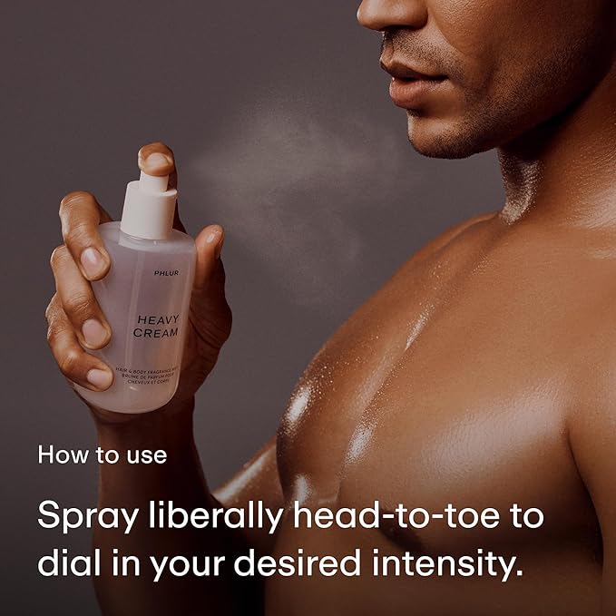 PHLUR Heavy Cream Body Mist – Hair and Body Mist for Women & Body Spray for Men – Marshmallow, Whipped Cream, Jasmine, Coconut Cream & Vanilla Body Spray (8 FL Oz)-BrightBean Baby