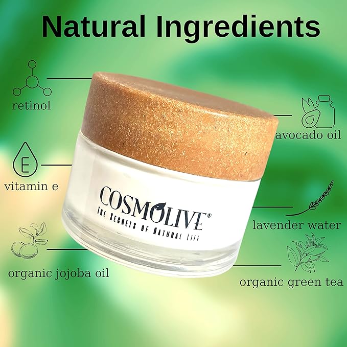 Retinol Cream for Face with Avocado Oil - Natural Moisturizer Face Cream, Smooth Skin Formula - 1.6 fl. Oz-BrightBean Baby