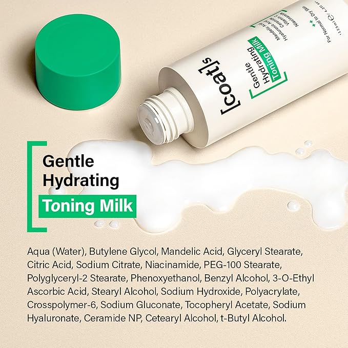 Coats Gentle Hydrating Toning Milk – Hydrates, Protects + Exfoliates to Help Prevent Breakouts – Dermatologically Approved + Clinically Proven – 4.2 oz-BrightBean Baby