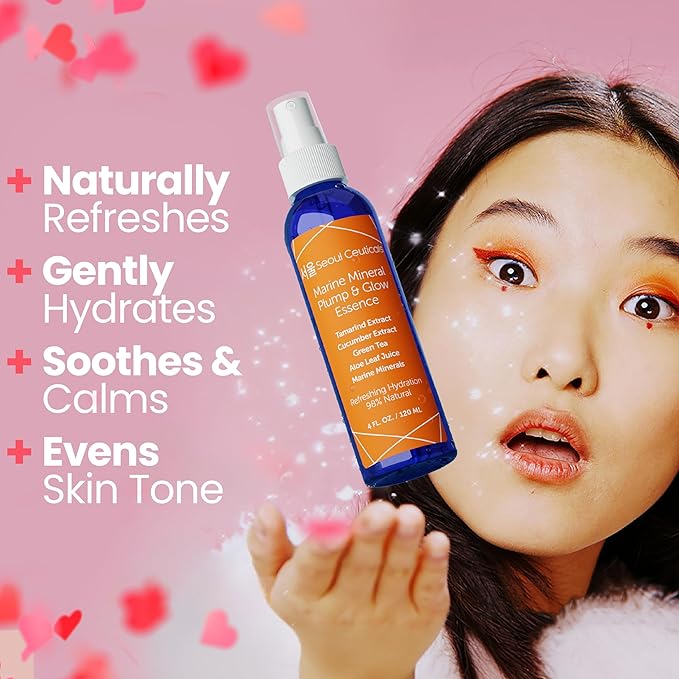 SeoulCeuticals Korean Skin Care Essence Toner - K Beauty Skincare Spray Mist For Face Contains Cucumber Extract and Marine Minerals + Organic Aloe - Get That Healthy Youthful Glow-BrightBean Baby