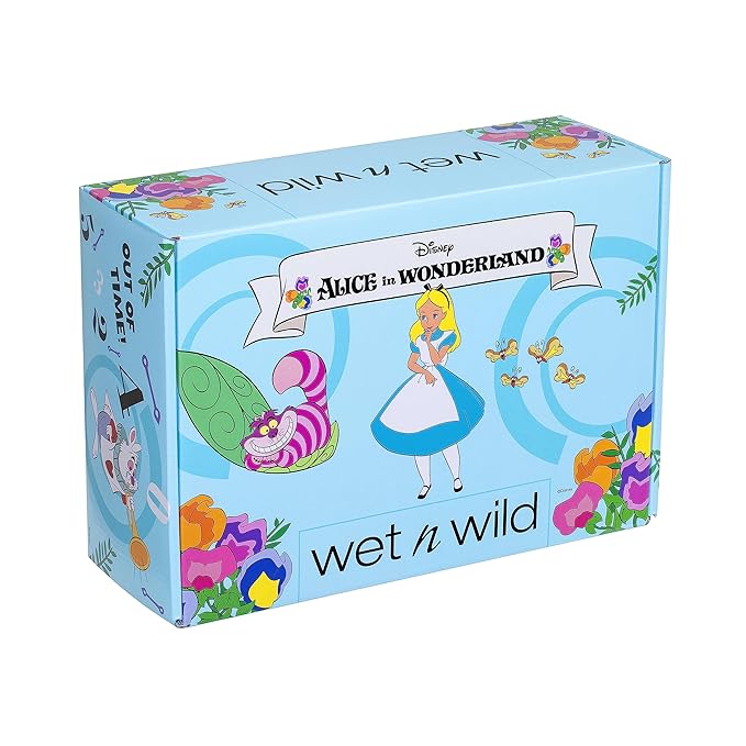 wet n wild Alice in Wonderland PR Box - Makeup Set with Versatile Brushes, Buildable & Blendable Palettes, Vibrant Colors, & Lip Glosses for Unique Looks, Cruelty-Free & Vegan-BrightBean Baby