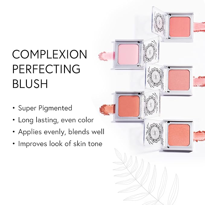 Honeybee Gardens Complexion Perfecting Blush in Tea Rose, Medium Spiced Peach, Vegan & Gluten-Free, 8.5g