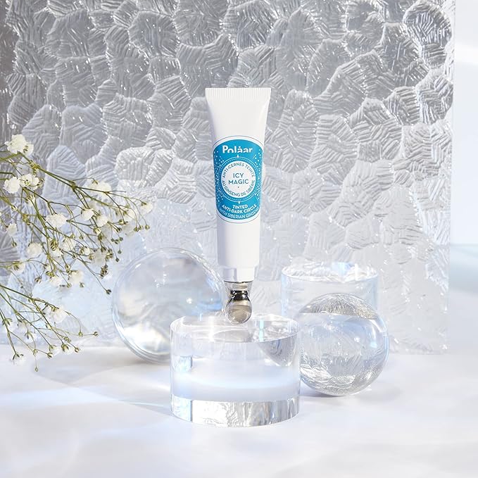 Polåar - Icy Magic Tinted Anti-dark Circles with Siberian Ginseng - Illuminates & smoothes eye contour - Universal shade - Fragrance-Free - 97% Natural, Vegan, Cruelty Free, Made in France - 0.4 Fl Oz-BrightBean Baby