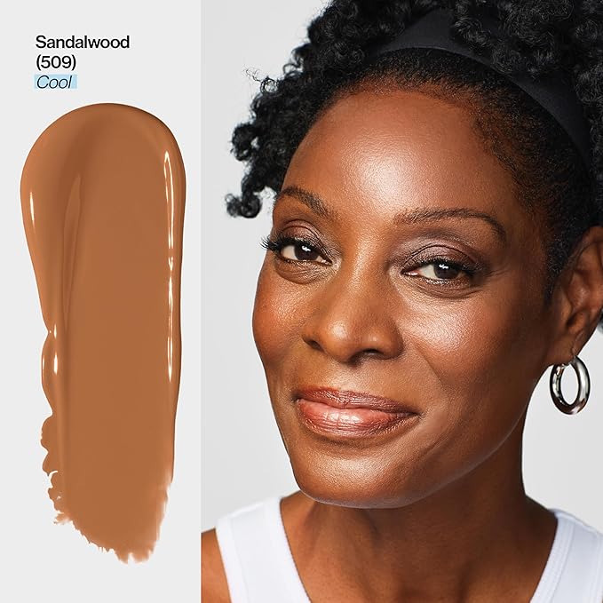 Revlon Illuminance Tinted Serum, Triple Hyaluronic Acid, Evens Out Skin Tone Over Time and Hydrates All Day, SPF 15, 509 Sandalwood, 0.94 fl oz.-BrightBean Baby