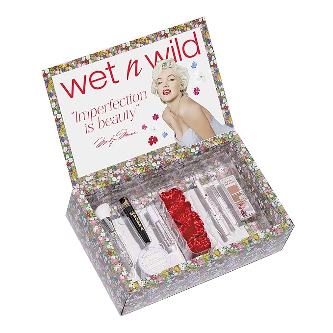 wet n wild Marilyn Monroe Collection PR Box - Makeup Set with Versatile Brushes, Buildable & Blendable Palettes, Vibrant Colors, & Lip Glosses for Unique Looks, Cruelty-Free & Vegan-BrightBean Baby